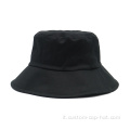 Cappuccio di cappello a secchio in cotone nero